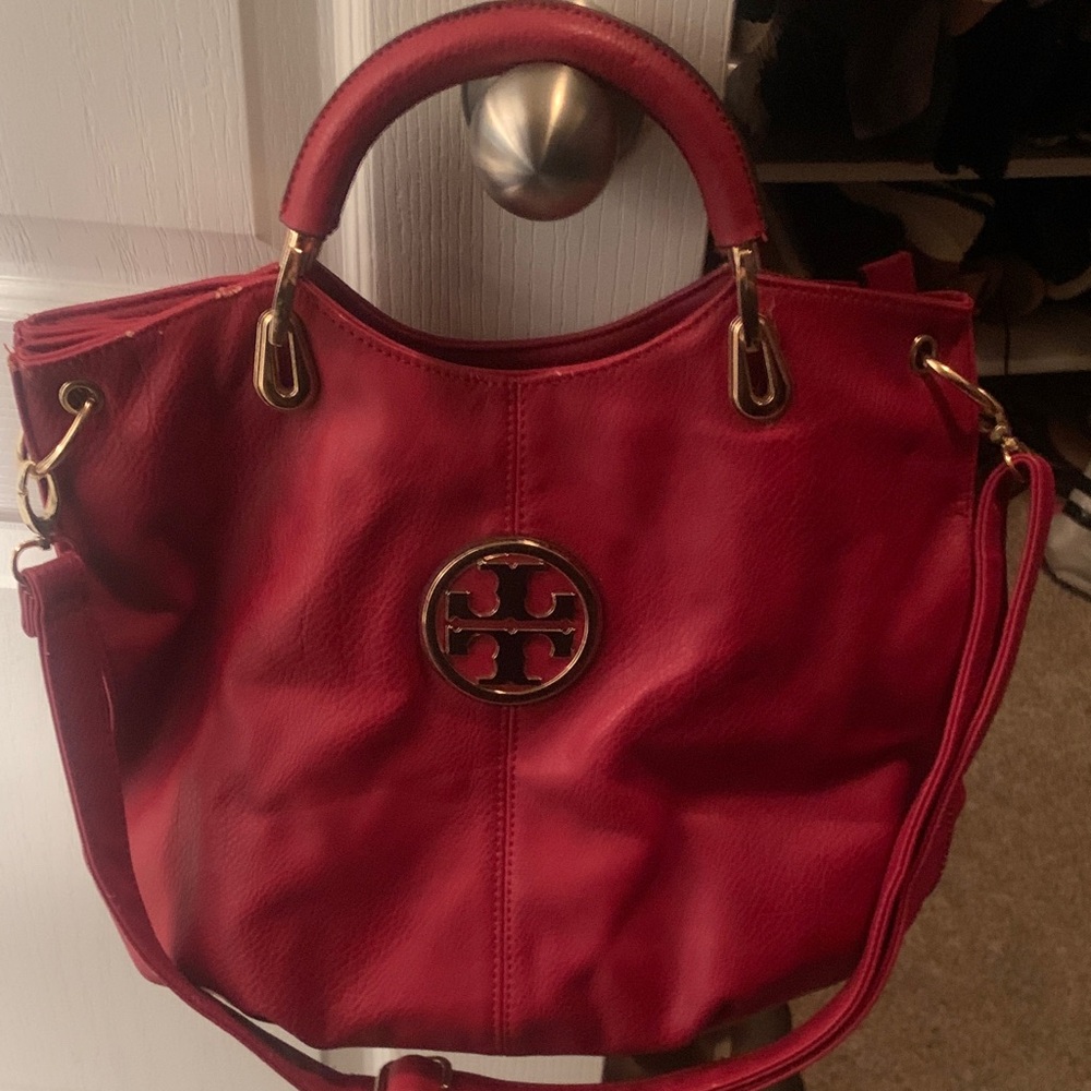 Tory Burch Cherry Red Shoulder Bag